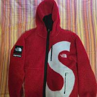 Supreme x The North Face S Logo Fleece Jacket Red