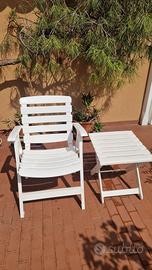 poltroncina e tavolino da giardino