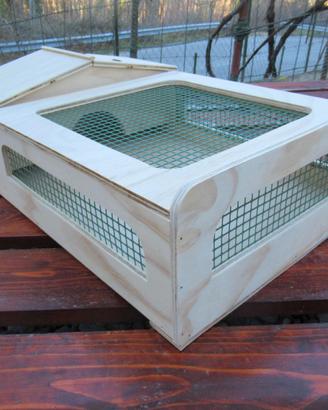 Terrario per tartarughe 60x40x20h lati con rete