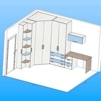 Cameretta Completa  Olmo Bianco e Glicine