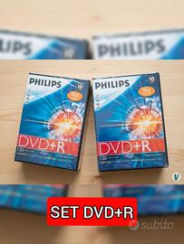 Set 2 Pacchi da 10 DVD+R Philips 4.7GB 16x - New