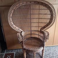 POLTRONA IN VIMINI PAVONE