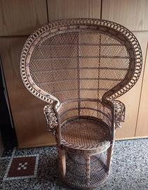 POLTRONA IN VIMINI PAVONE