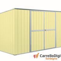 Casetta giardino in Acciaio 345x186cm - 6mq beige