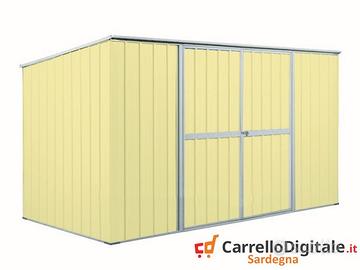 Casetta giardino in Acciaio 345x186cm - 6mq beige