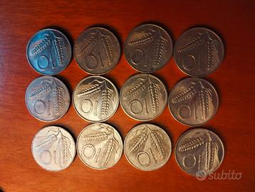 10 lire (gruppo di 12 pezzi)