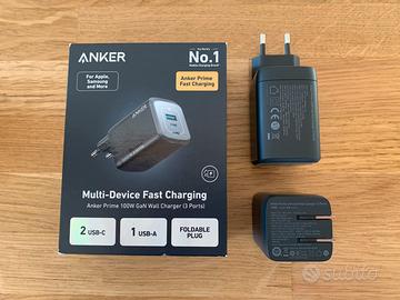 Caricatore Anker GaNPrime 100W spina EU