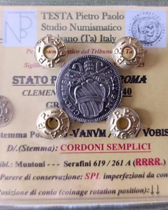 Grosso Clemente XII 1730-1740 R4 (Rarissima!)