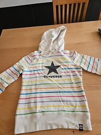 Felpa con cappuccio Converse a righe colorate
