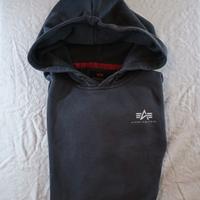 Felpa con cappuccio Alpha Industries grigia