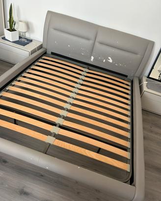 Letto matrimoniale doghe legno