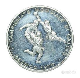 Moneta argento mondiali messico 1970