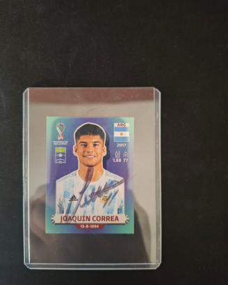 Figurina mondiale 2022 di Joaquin correa firmata