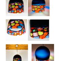 Lampada a sospensione vintage in vetro di Murano