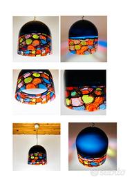 Lampada a sospensione vintage in vetro di Murano