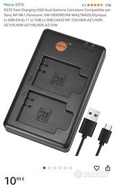 CARICA BATTERIE E BATTERIE PER  FOTOCAMERA