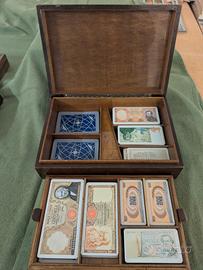 Cofanetto porta carte da gioco vintage 