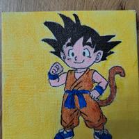 Magnete Dragon Ball su tela fatto a mano