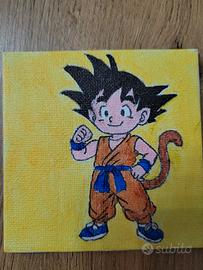 Magnete Dragon Ball su tela fatto a mano