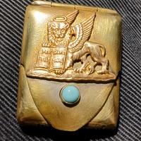 antico porta pillole in ottone