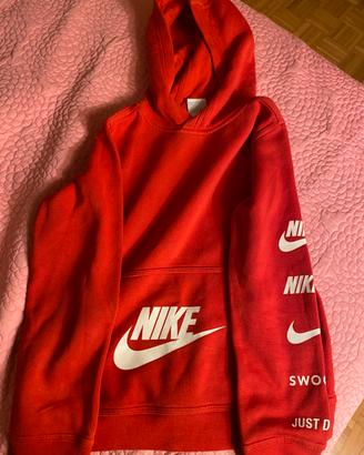 Felpa nike rossa bambino taglia 137/147