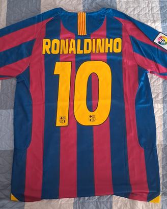 Maglia Calcio del FC Barcelona di Ronaldinho #10