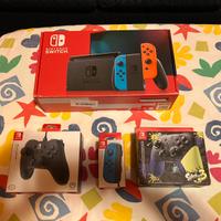 Scatola Nintendo Switch e accessori