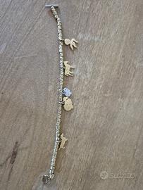 Bracciale Dodo oro giallo con charmes diamanti