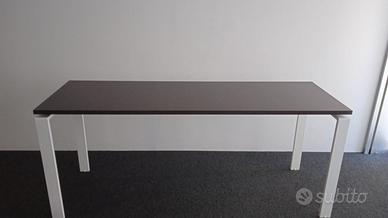 Scrivania ufficio 180x60 rovere struttura metallo