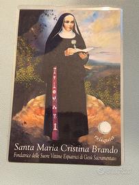 Santino reliquia Santa Maria Cristina Brando