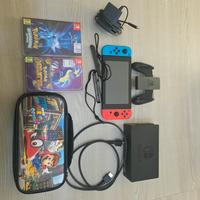 nintendo swich con pokemon violetto e diamante luc