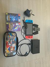 nintendo swich con pokemon violetto e diamante luc