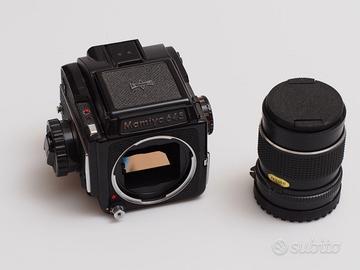 Mamiya M645 mirino pozzetto WLF 150mm f/3.5 sekor 