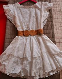 Abito Shiffy Bianco con Cintura