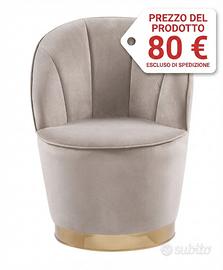 BELIANI Elegante poltrona in velluto,