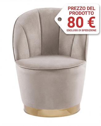 BELIANI Elegante poltrona in velluto,