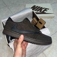 Jordan 1 Low X Travis Scott Velvet Brown