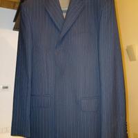 completo uomo 46 gessato blu vestito cerimonia