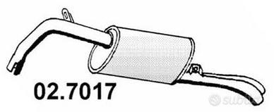 SILENZIATORE TERMINALE ALFA ROMEO 90 2,4cc TD