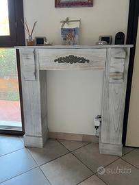 Console mobiletto shabby chic portaogggetti