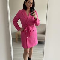 SHEIN ROBE MANTEAU ROSA TG XL
