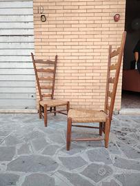 Coppia sedie da camino Gio Ponti anni 40