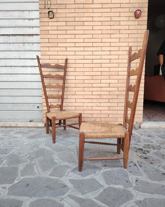 Coppia sedie da camino Gio Ponti anni 40
