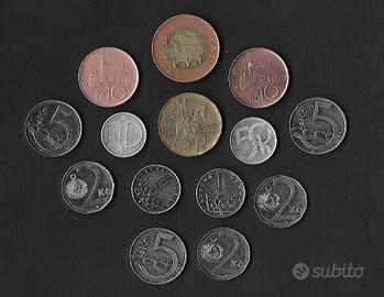 14 monete REPUBBLICA CECA anni e valori diversi