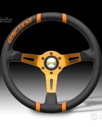 Volante MOMO DRIFTING arancione nuovo 35cm