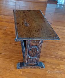 Tavolino Portariviste Antico in Legno Massello-PD