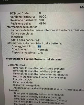 Mac book pro 14 38 cicli !!