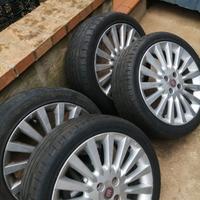 4 cerchi grigi completi grande punto 205/45/17