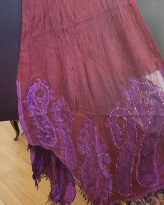 sciarpa in lana operata