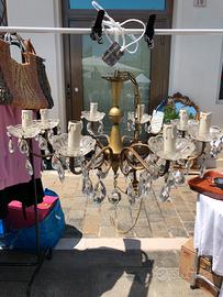 Lampadario anni ‘50 con gocce